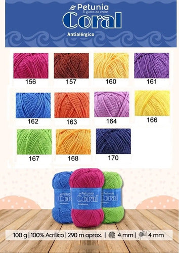 Hilo Coral 100grs Petunia (tipo Perlé O Fit)