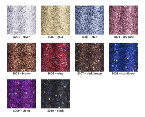 Hilo Paillettes Lurex Lentejuelas 800mts Yarn Art 50gr