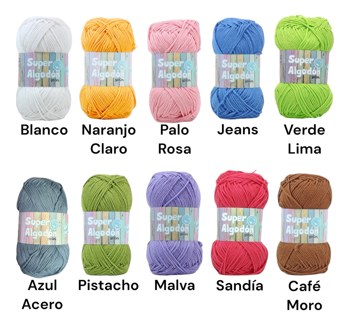 Set 10 Súper Algodón Petunia 50gr Especial Amigurumis.