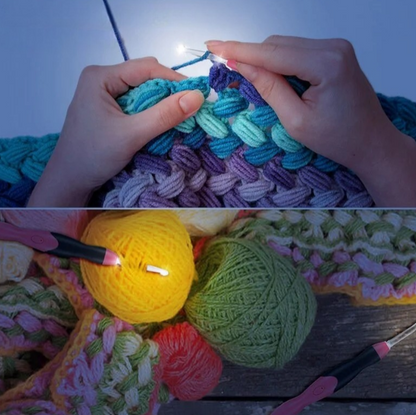 Set De 11 Crochet Intercambiables Con Luz Led Recargable.