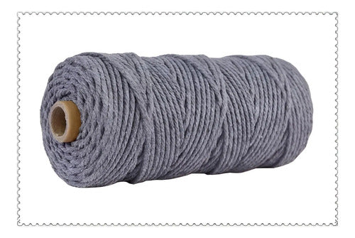 Hilo Algodón Natural Suave Para Macramé 4mm 100 Mts