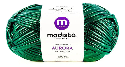 Aurora  Tela Metalizada Tipo Trapillo 100gr Modista