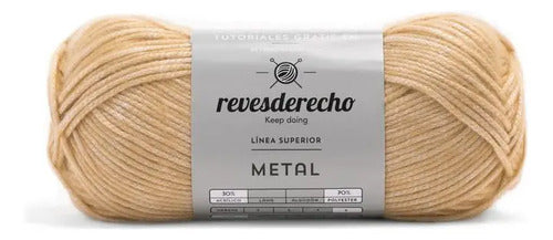 Lana Metal 100grs Revesderecho Efecto Metalizado