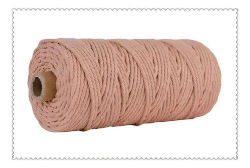 Hilo Algodón Natural Suave Para Macramé 3mm 100 Mts