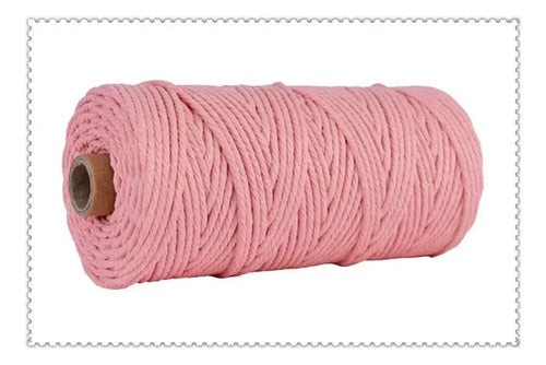 Hilo Algodón Natural Suave Para Macramé 3mm 100 Mts