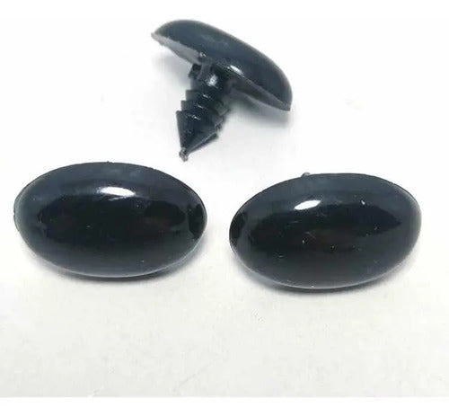 Set 10 Pares Ojos O Nariz Seguridad Ovalados 4x6-15x22 Mm
