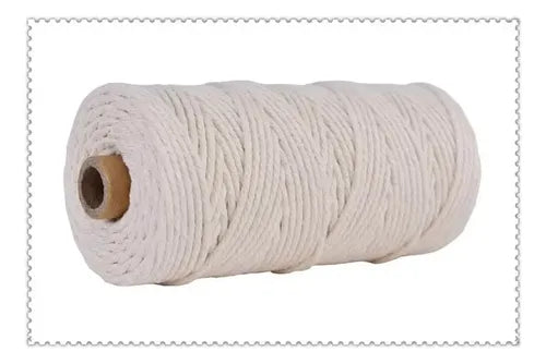 Hilo Algodón Natural Suave Para Macramé 3mm 100 Mts