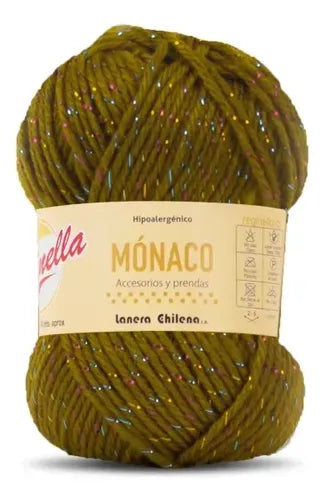Lana Mónaco 50grs Reginella. Con Lurex Brillante Tornasol