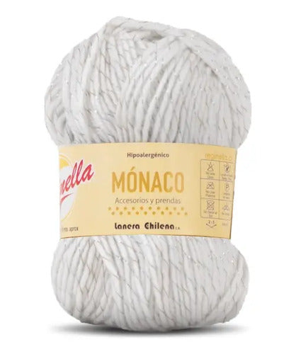 Lana Mónaco 50grs Reginella. Con Lurex Brillante Tornasol