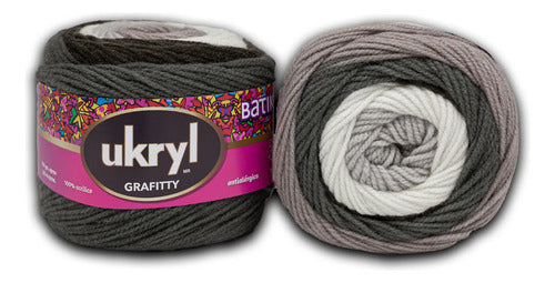 Lana Grafitty Batik 150grs Ukryl
