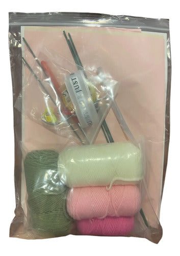Set Para Tejer Amigurumi De Rosa, Todo Incluido.