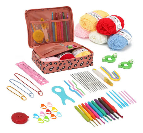 Set De Crochet Con Bolso, Accesorios , Todo Para Tejer.