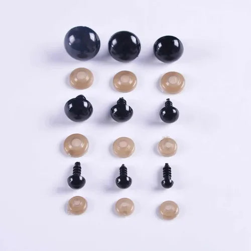Set 5 Pares De Ojos De Seguridad Amigurumis 40mm (20pcs) Negro