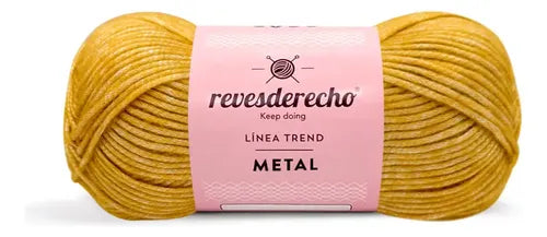 Lana Metal 100grs Revesderecho Efecto Metalizado