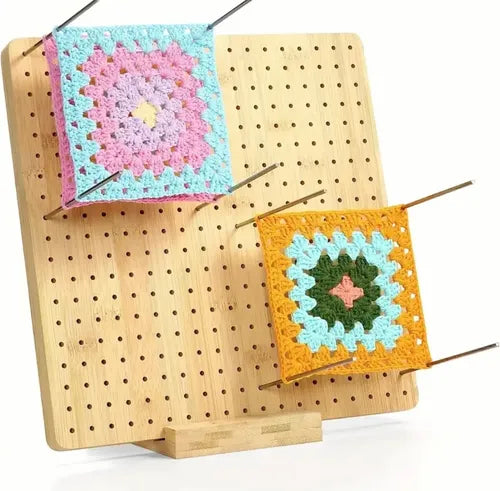 Tabla De Bloqueo Para Granny, Tejidos, Etc 19,5cm X 19,5cm. 19.5cm X 19.5cm Madera