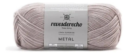 Lana Metal 100grs Revesderecho Efecto Metalizado