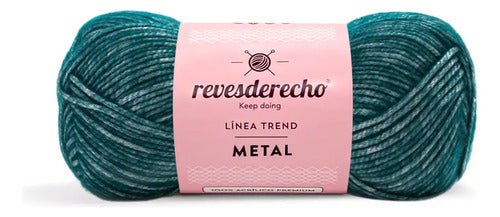 Lana Metal 100grs Revesderecho Efecto Metalizado