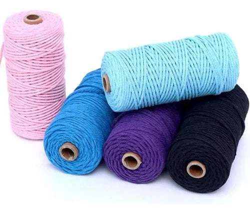 Hilo Algodón Natural Suave Para Macramé 4mm 100 Mts