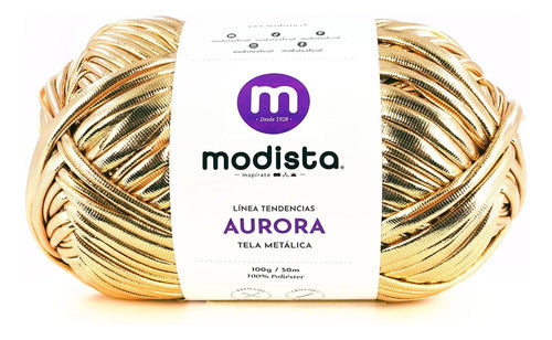Aurora  Tela Metalizada Tipo Trapillo 100gr Modista