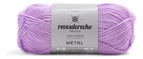 Lana Metal 100grs Revesderecho Efecto Metalizado