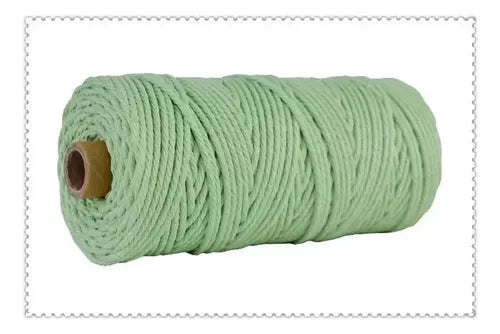 Hilo Algodón Natural Suave Para Macramé 3mm 100 Mts