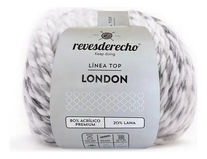 Lana London 100grs Revesderecho Con 20% De Lana.