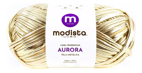 Aurora  Tela Metalizada Tipo Trapillo 100gr Modista
