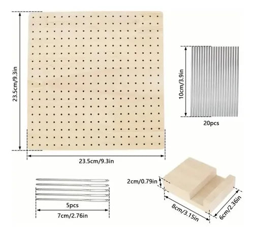 Tabla De Madera Para Bloqueo De Tejido De 23,5cm X 23,5cm . 23.5cm X 23,5cm Madera