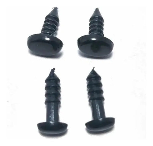 Set 10 Pares Ojos O Nariz Seguridad Ovalados 4x6-15x22 Mm