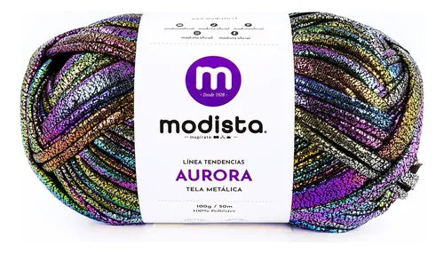 Aurora  Tela Metalizada Tipo Trapillo 100gr Modista