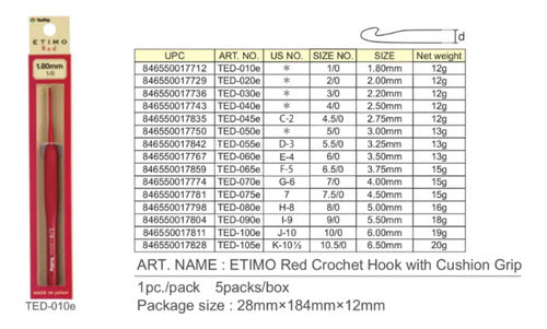 Crochet Etimo Red Tulip
