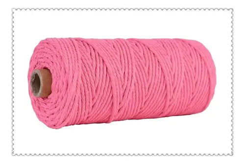 Hilo Algodón Natural Suave Para Macramé 3mm 100 Mts