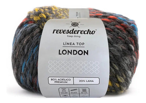Lana London 100grs Revesderecho Con 20% De Lana.