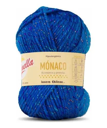 Lana Mónaco 50grs Reginella. Con Lurex Brillante Tornasol