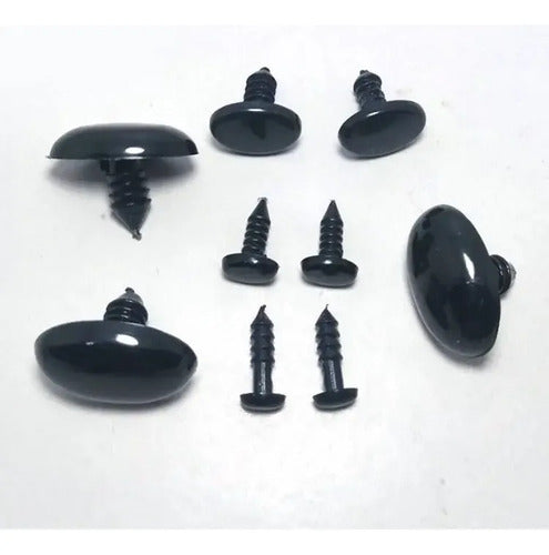 Set 10 Pares Ojos O Nariz Seguridad Ovalados 4x6-15x22 Mm