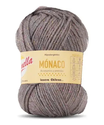 Lana Mónaco 50grs Reginella. Con Lurex Brillante Tornasol