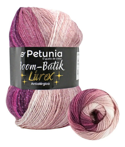 Lana Boom Batik Lurex 100grs Petunia