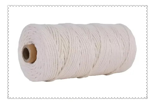 Hilo Algodón Natural Suave Para Macramé 4mm 100 Mts