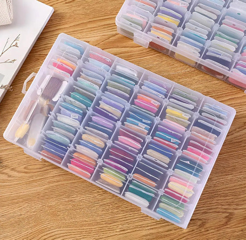 Kits Hilos Para Bordar Con Organizador Y Herramientas