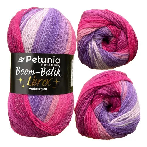 Lana Boom Batik Lurex 100grs Petunia