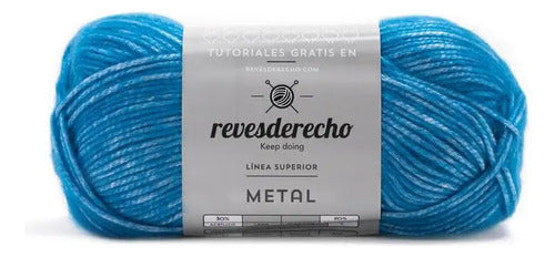 Lana Metal 100grs Revesderecho Efecto Metalizado