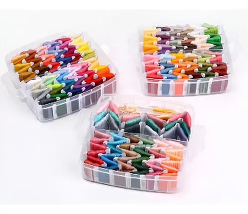 Kits Hilos Para Bordar Con Organizador Y Herramientas