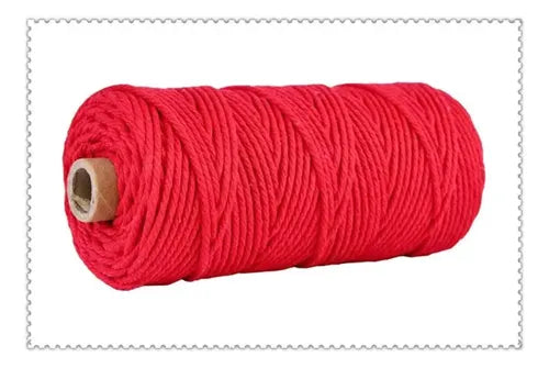 Hilo Algodón Natural Suave Para Macramé 3mm 100 Mts