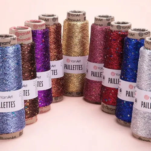 Hilo Paillettes Lurex Lentejuelas 800mts Yarn Art 50gr
