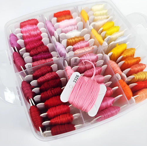 Kits Hilos Para Bordar Con Organizador Y Herramientas