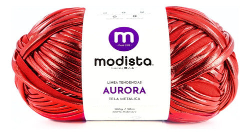 Aurora  Tela Metalizada Tipo Trapillo 100gr Modista