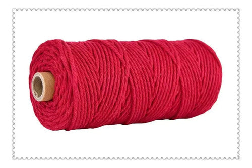 Hilo Algodón Natural Suave Para Macramé 3mm 100 Mts