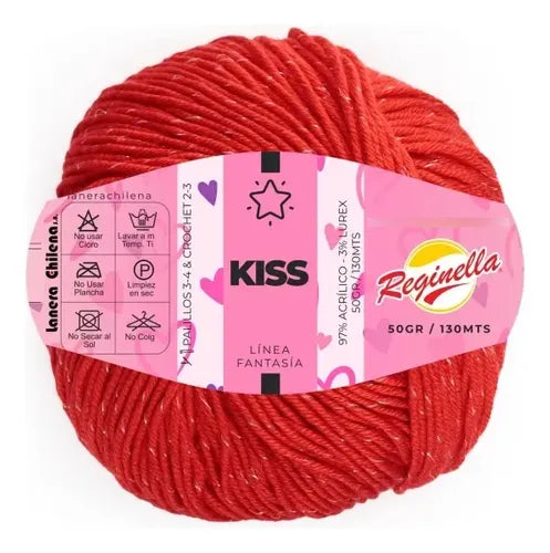Lana Kiss 50grs Reginella Con Hermoso Brillo Lurex