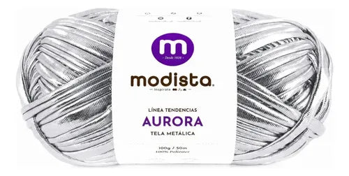 Aurora  Tela Metalizada Tipo Trapillo 100gr Modista