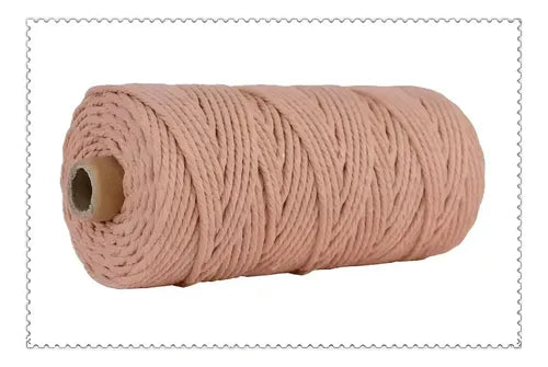 Hilo Algodón Natural Suave Para Macramé 4mm 100 Mts